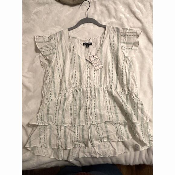 Flag & Anthem Tops - NWT Flag & Anthem Ruffle Tiered Peasant Top Womens XXL Boho Cottagecore Festival